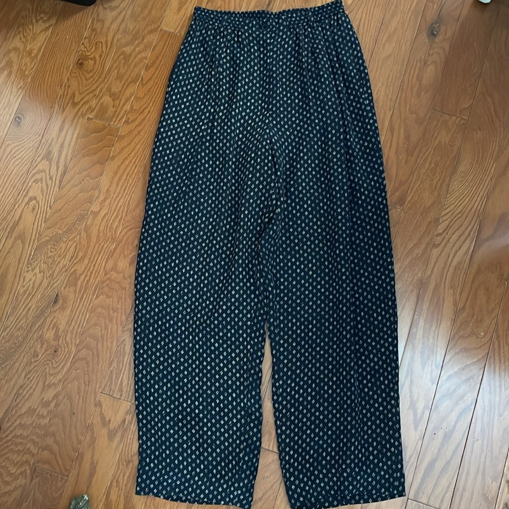 Anne Klein II‎ Silk Navy Trouser Pants - Picture 3 of 14